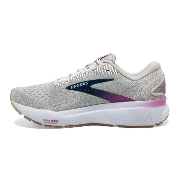 Brooks Ghost 16 - Womens Running Shoes - White/Grey/Estate Blue slider