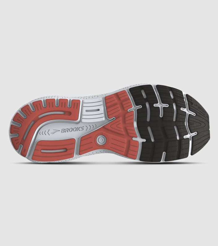 Brooks Ghost Max 2 Mens - BLACK WHITE FIERY RED slider