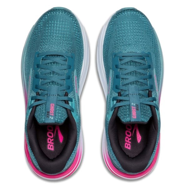 Brooks Ghost Max 2 - Womens Running Shoes - Storm Blue/Pink/Aqua slider