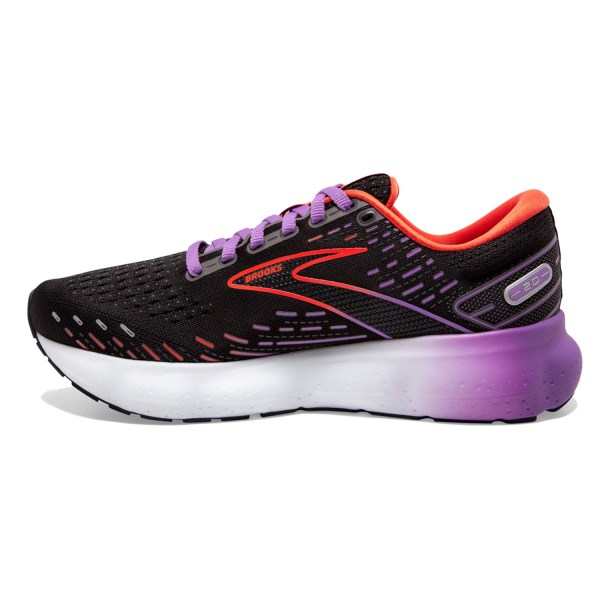 Brooks Glycerin 20 - Womens Running Shoes - Black/Bellflower/Fiesta slider