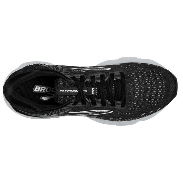 Brooks Glycerin GTS 20 - Mens Running Shoes - Black/White slider