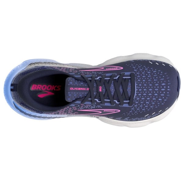 Brooks Glycerin GTS 20 - Womens Running Shoes - Peacoat/Blue/Pink slider