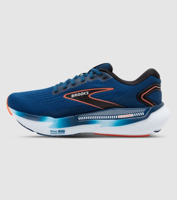 Brooks Glycerin Gts 21 (2e Wide) Mens - BLUE OPAL BLACK NASTURTIUM slider