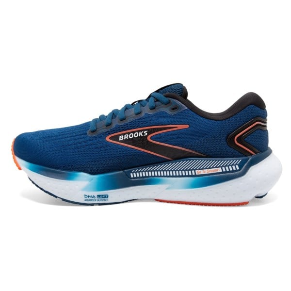 Brooks Glycerin GTS 21 - Mens Running Shoes - Blue Opal/Black/Nasturtium slider