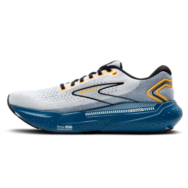 Brooks Glycerin GTS 21 - Mens Running Shoes - White/Sapphire/Orange slider