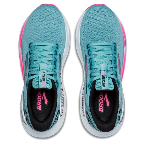 Brooks Glycerin GTS 21 - Womens Running Shoes - Moroccan Blue/Aqua/Pink slider