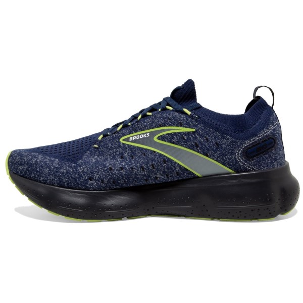 Brooks Glycerin StealthFit 20 - Mens Running Shoes - Blue/Ebony/Lime slider