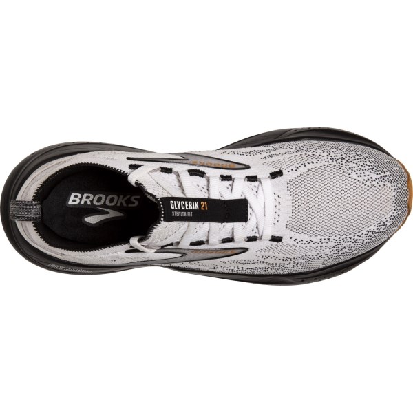 Brooks Glycerin Stealthfit 21 - Mens Running Shoes - White/Grey/Black slider