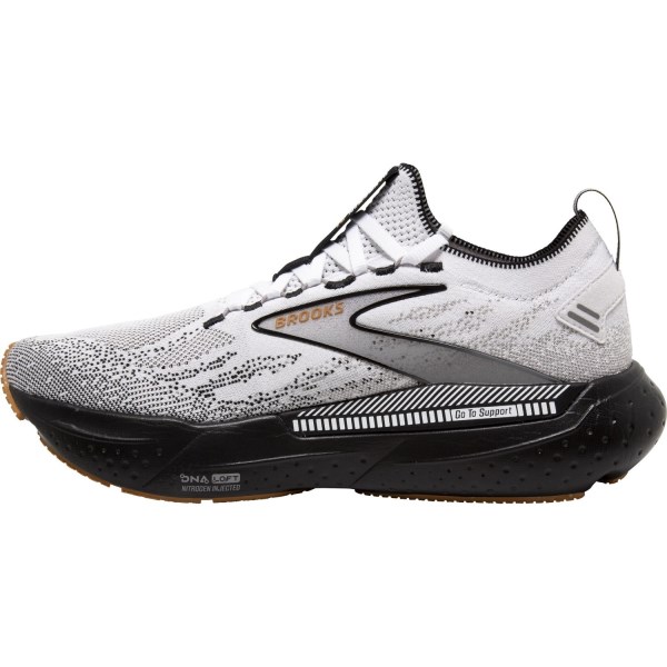 Brooks Glycerin Stealthfit GTS 21 - Mens Running Shoes - White/Grey/Black slider