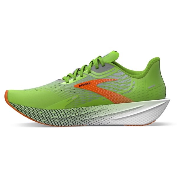 Brooks Hyperion Max - Mens Road Racing Shoes - Green Gecko/Red Orange/White slider