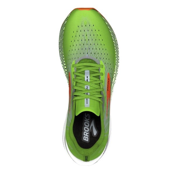 Brooks Hyperion Max - Mens Road Racing Shoes - Green Gecko/Red Orange/White slider