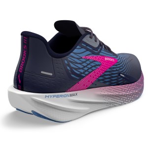 Brooks Hyperion Max - Womens Road Racing Shoes - Peacoat/Marina Blue/Pink slider