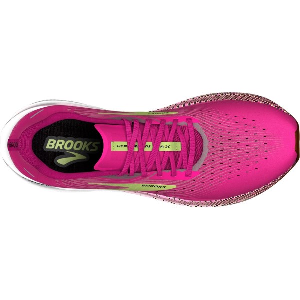 Brooks Hyperion Max - Womens Road Racing Shoes - Pink Glo/Green/Black slider