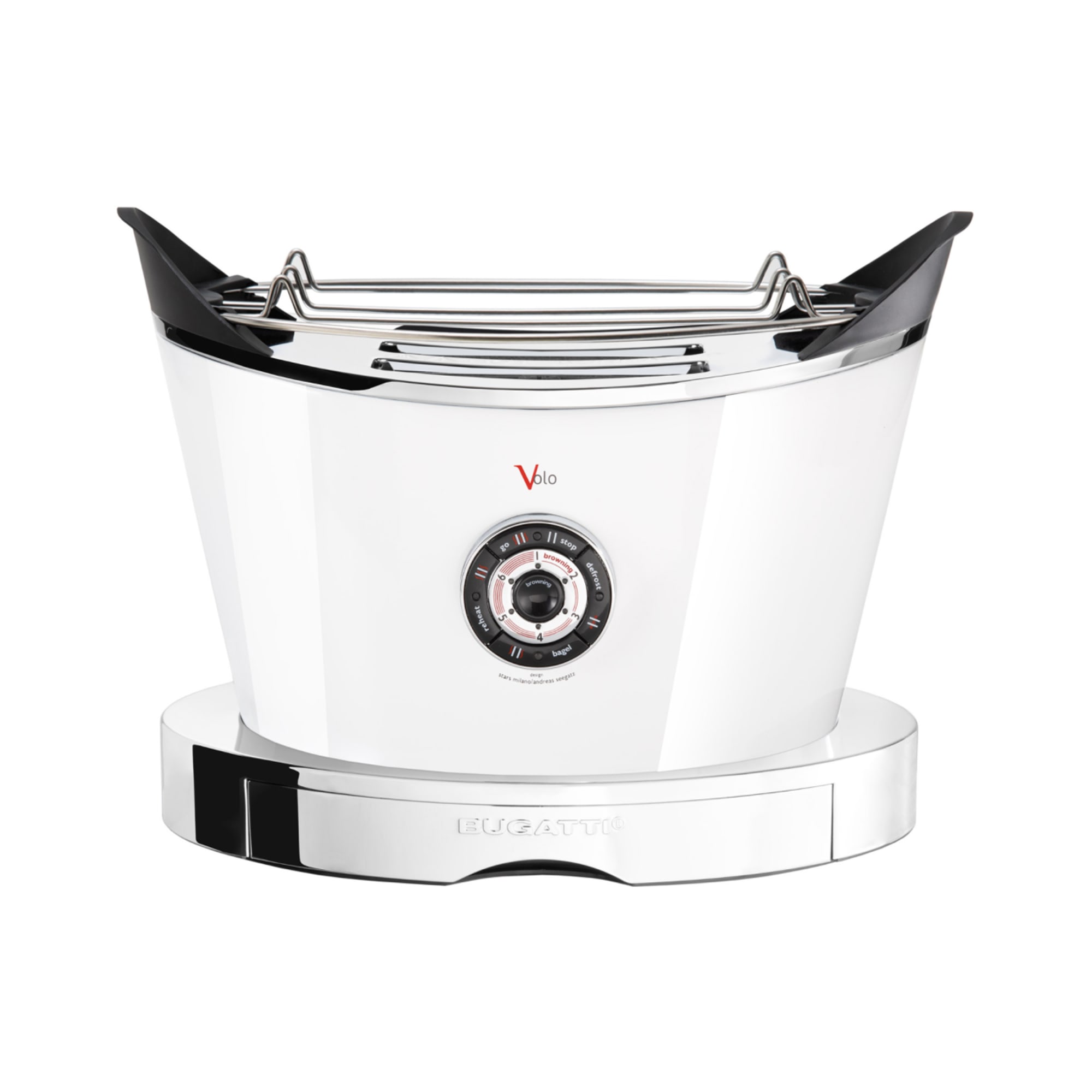 Bugatti Volo 2 Slice Toaster White - White