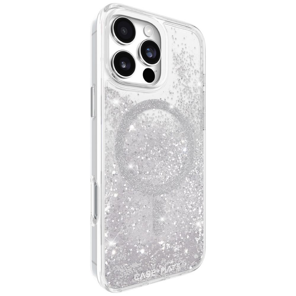 Case-Mate Waterfall MagSafe Case for iPhone 16 Pro Max Silver slider