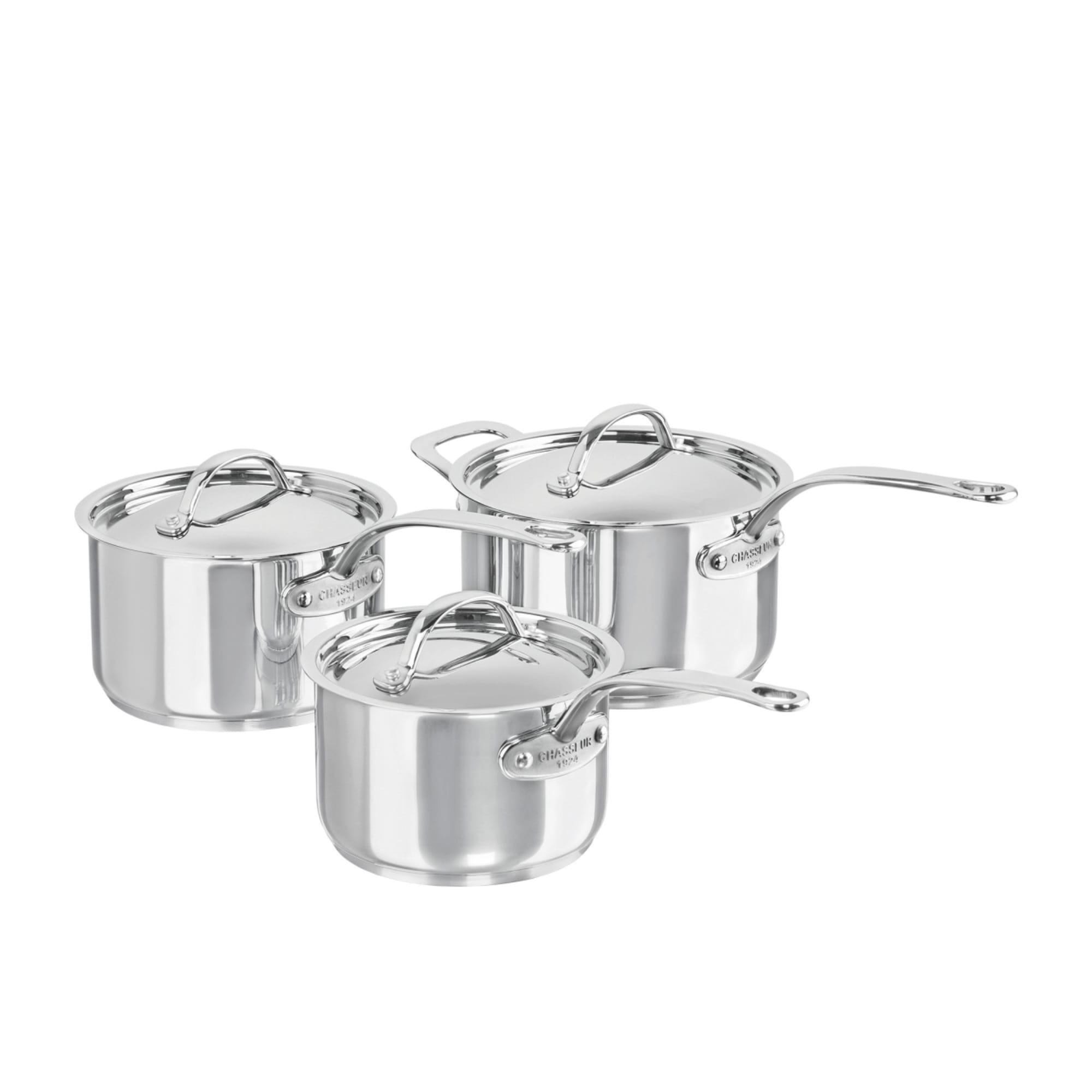 Chasseur Maison Stainless Steel 3pc Saucepan Set slider