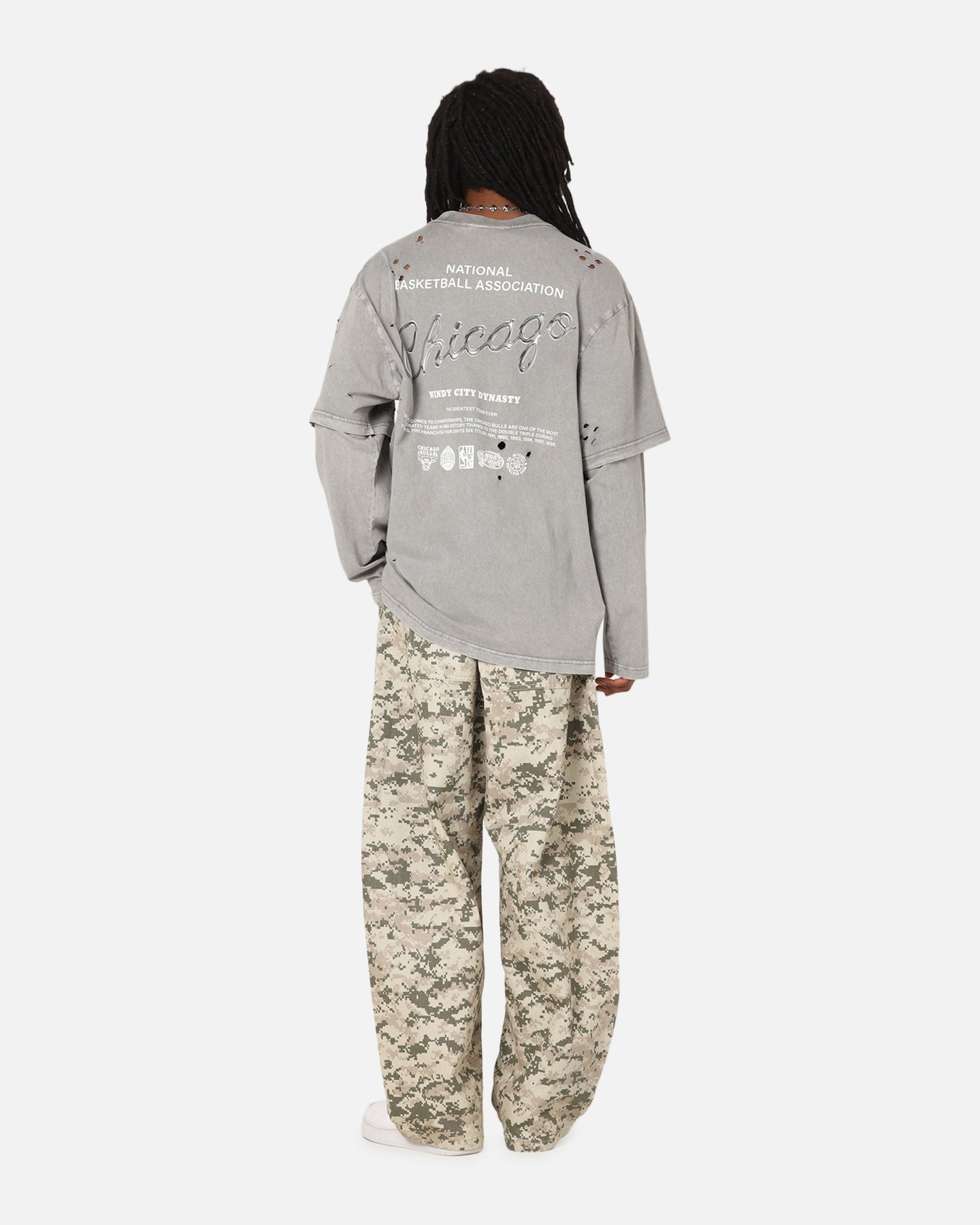Chicago Bulls Chromed Mock Long Sleeve T-Shirt slider