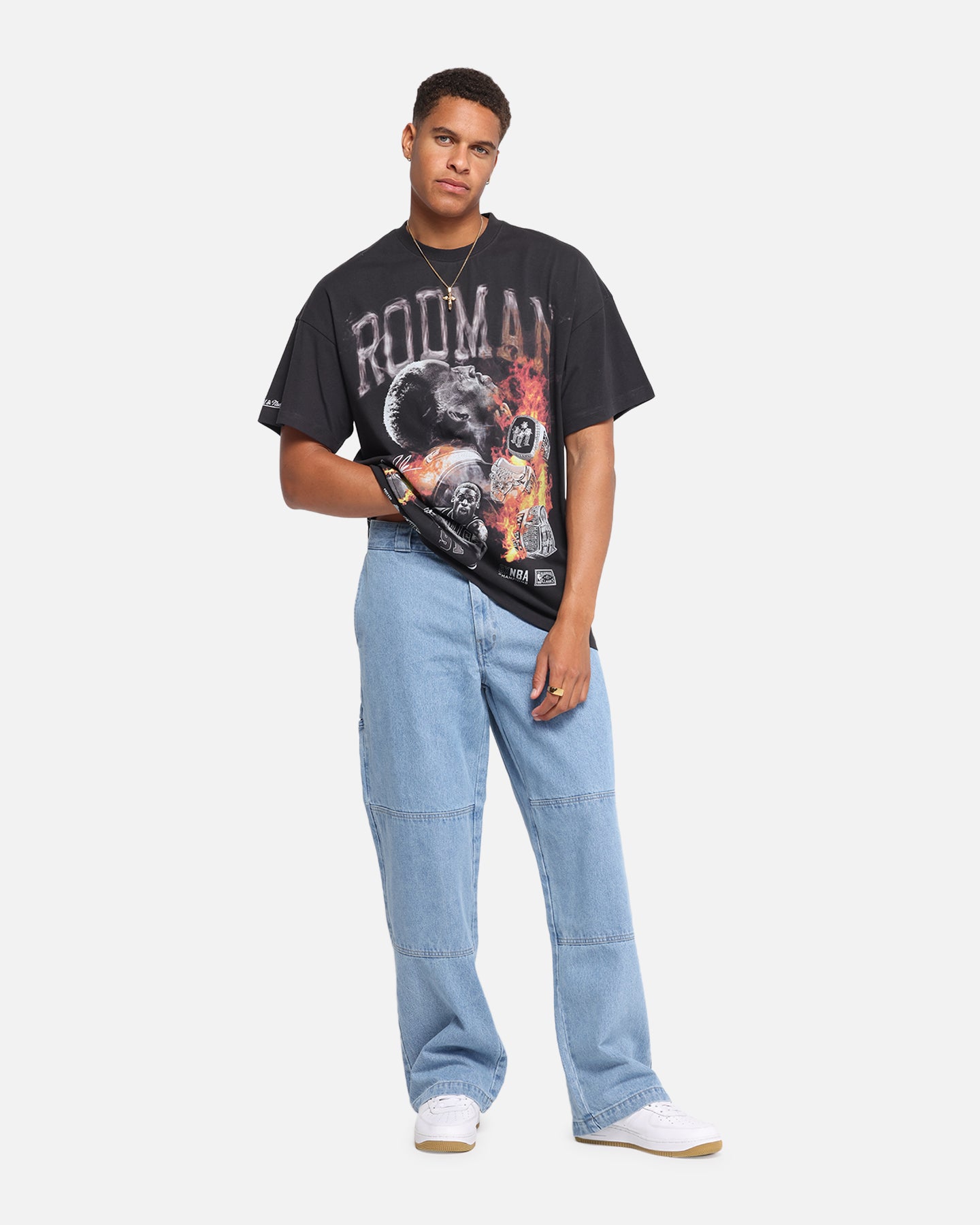 Chicago Bulls Dennis Rodman Flaming Hot T-Shirt slider
