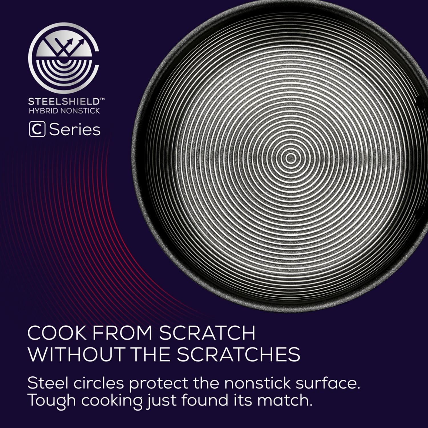 Circulon C-Series Hybrid Clad Stainless Steel Nonstick Induction Sauteuse 30cm & Frypan 32cm slider