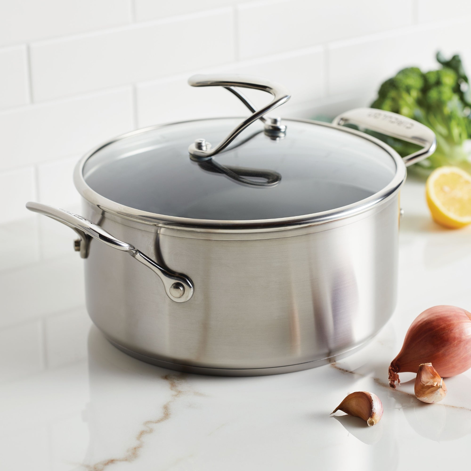 Circulon C-Series Hybrid Clad Stainless Steel Nonstick Induction Stockpot 26cm & Sauteuse 30cm slider