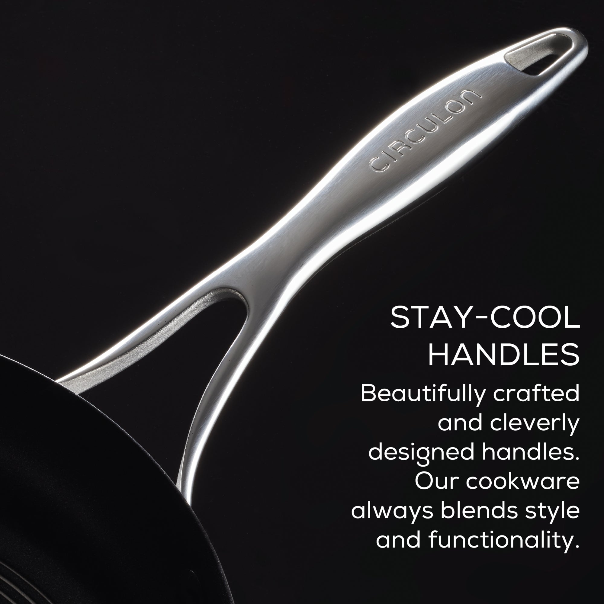 Circulon S-Series Hybrid Stainless Steel Nonstick Induction 3 Piece Saucepan Set slider