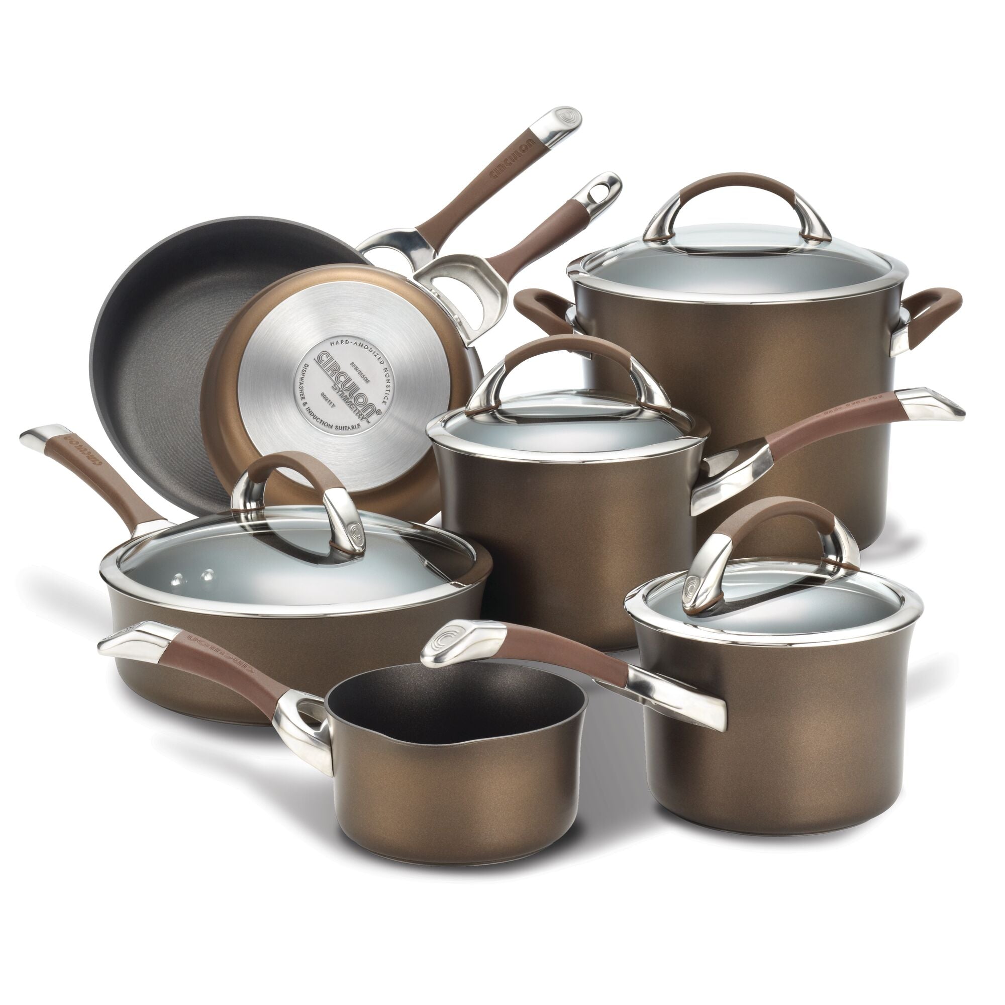 Circulon Symmetry Chocolate 11 Piece Cookware Set slider