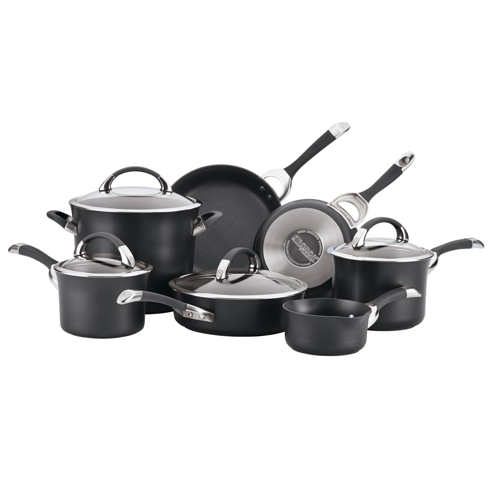 Circulon Symmetry Nonstick Induction 11 Piece Cookware Set Black slider