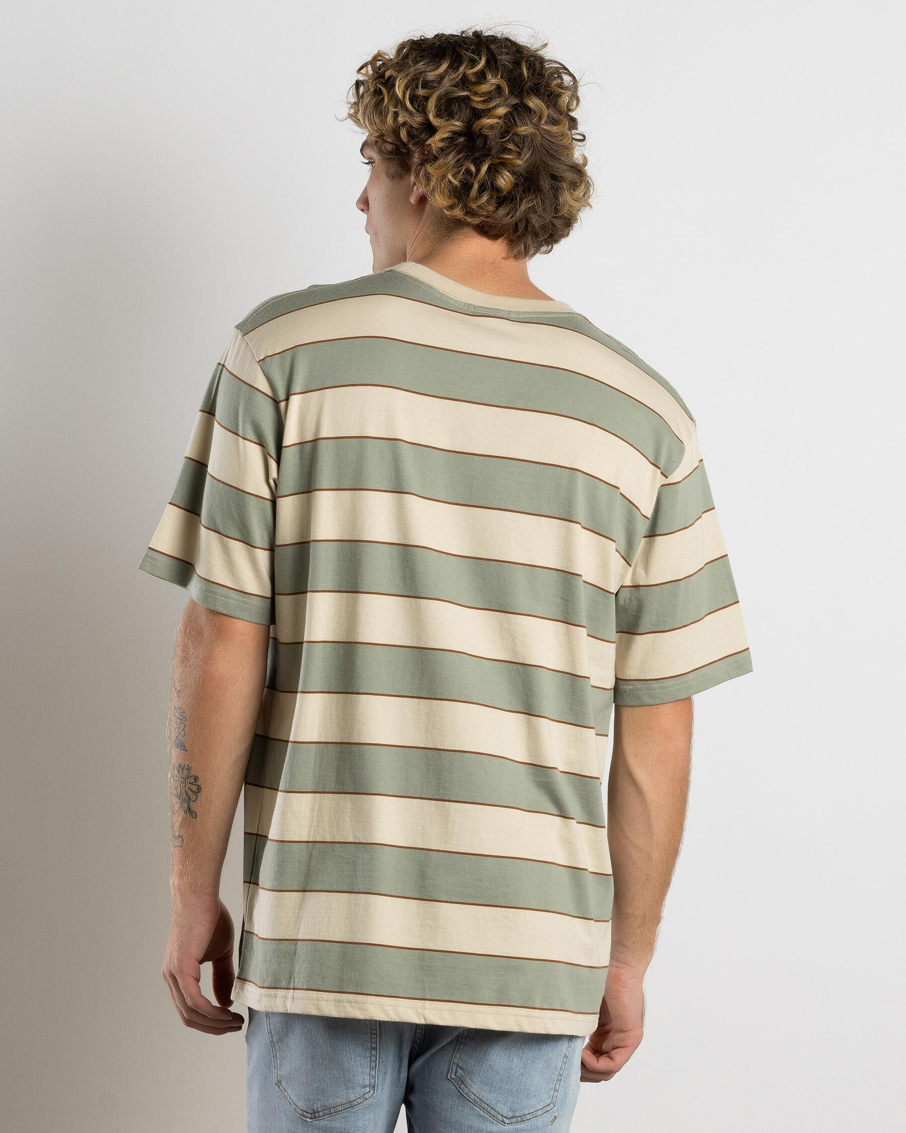 Classic Dot Patch T-Shirt - Light Khaki Stripe slider