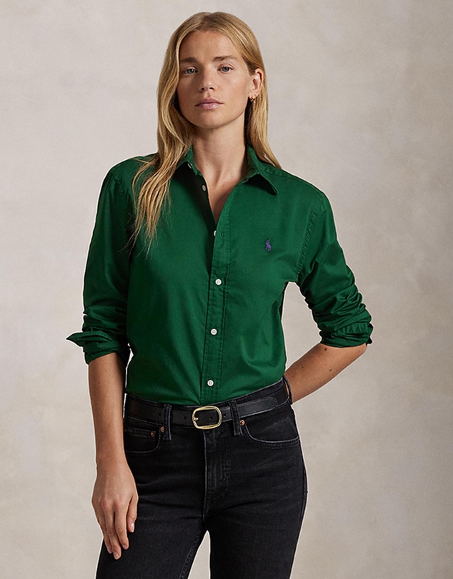 Classic Fit Cotton Twill Shirt -ICONIC EXCLUSIVE - Northwest Pine