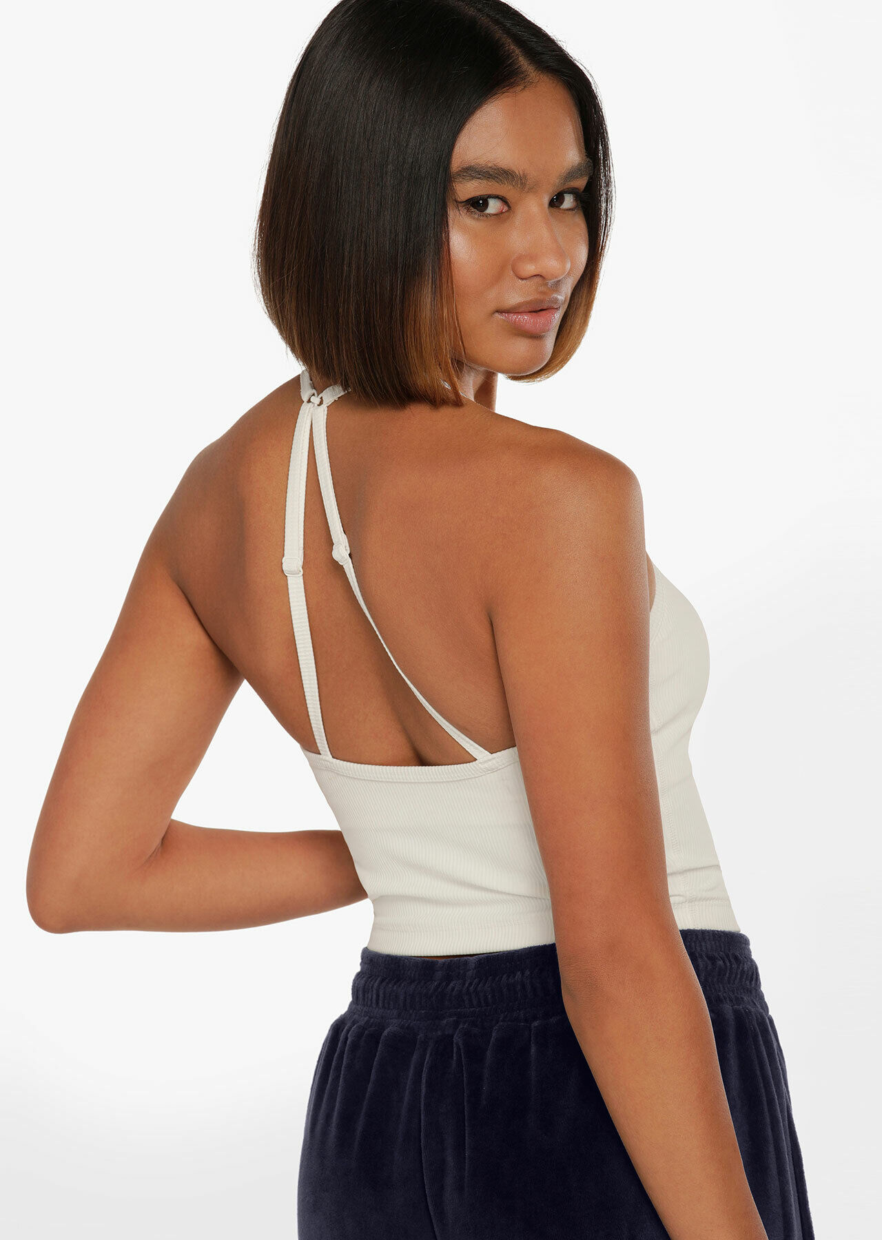 Classic Rib Tank Bra Combo - Porcelain slider