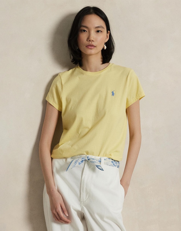 Cotton Jersey Crewneck Tee - Wicket Yellow