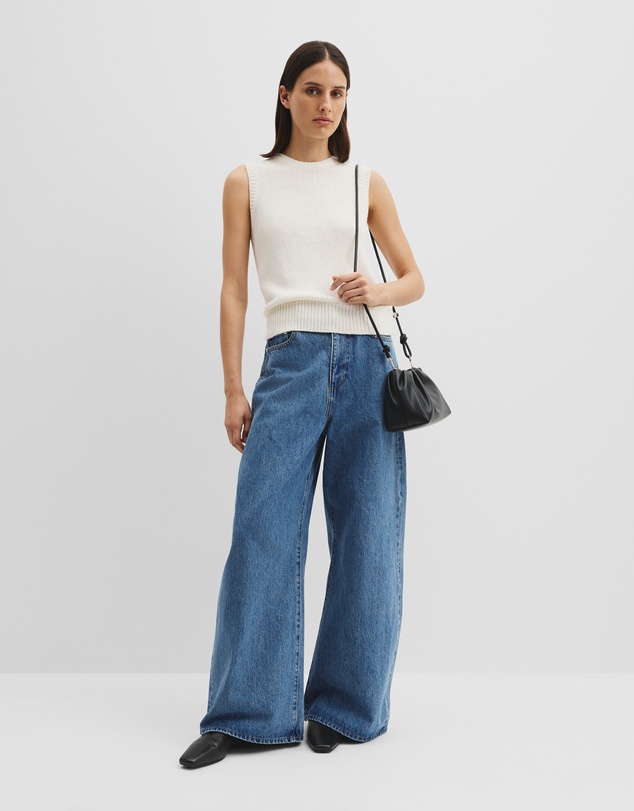 Cotton Wool Knit Tank - Antique White