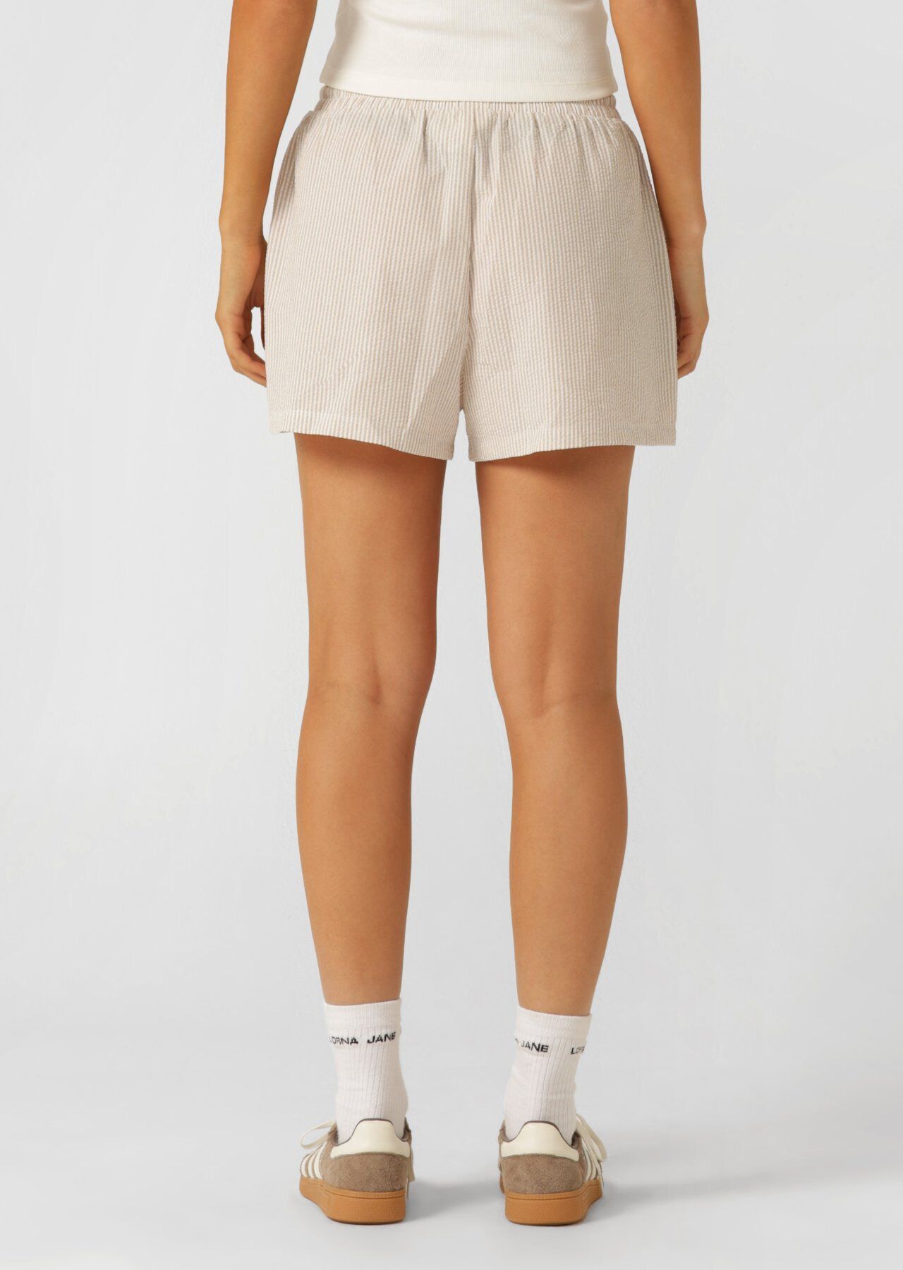 Country Club Seersucker Shorts - Latte Stripe slider