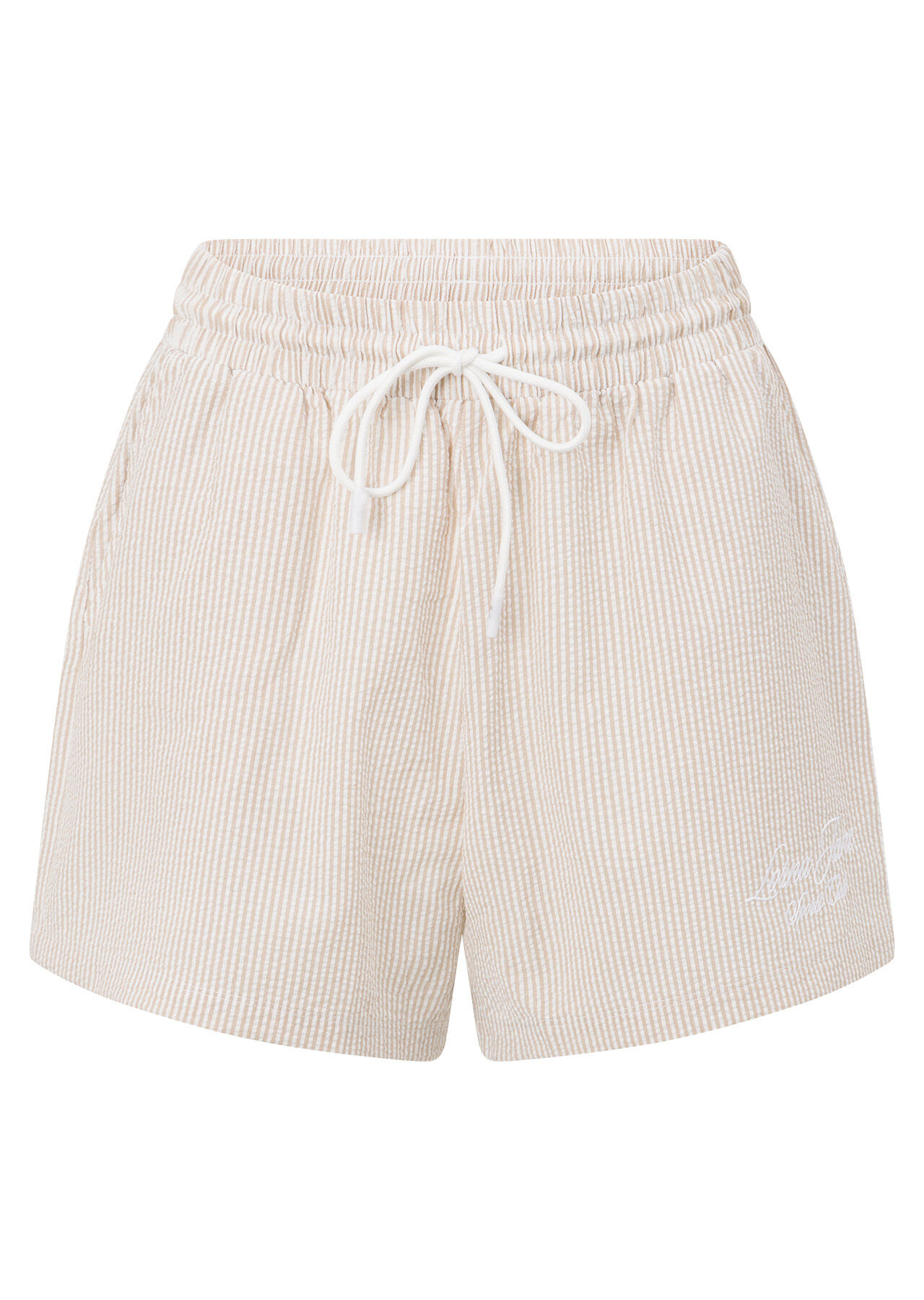 Country Club Seersucker Shorts - Latte Stripe slider