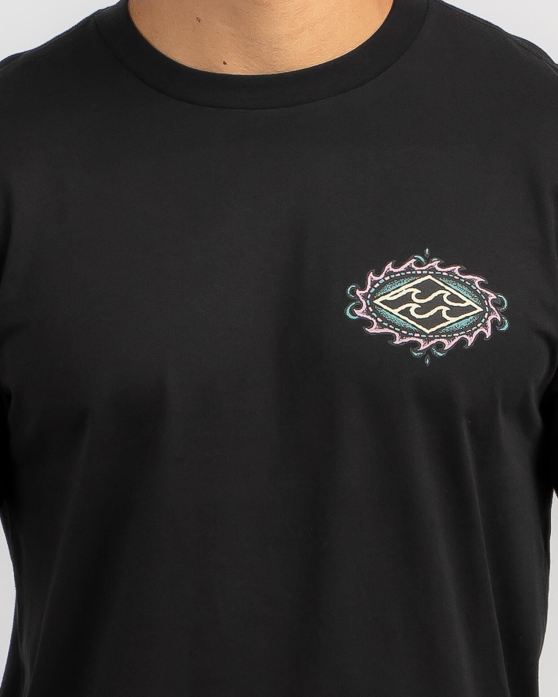 Crayon Wave Long Sleeve T-Shirt - Black slider