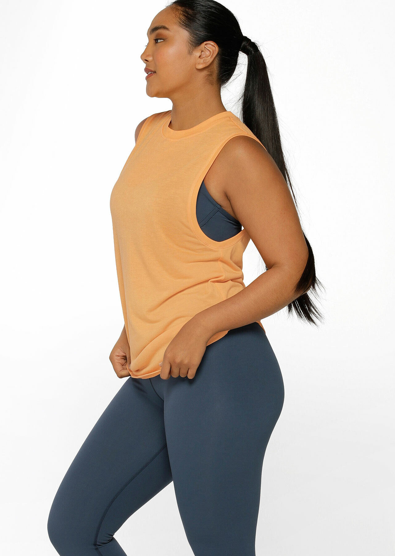 Cutout Muscle Tank - Clementine slider