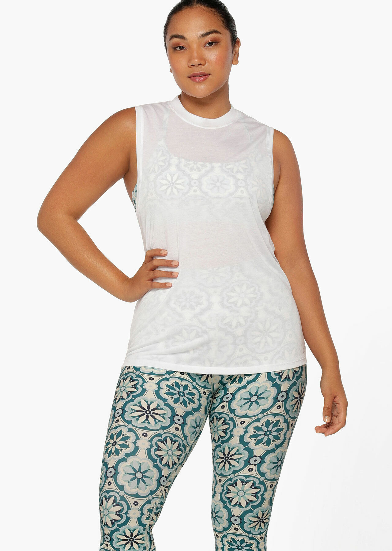 Cutout Muscle Tank - White slider