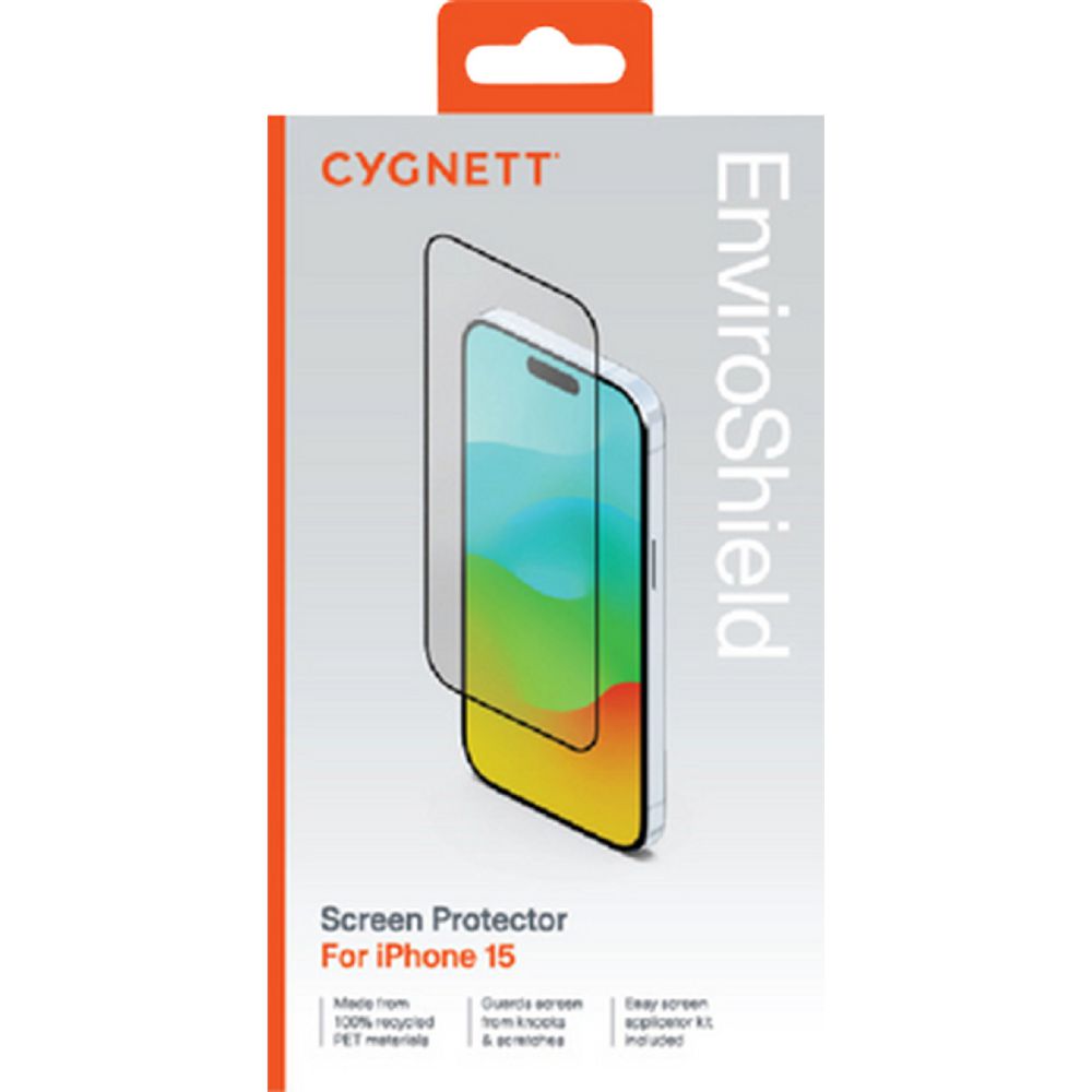 Cygnett EnviroShield Screen Protector iPhone 15 slider