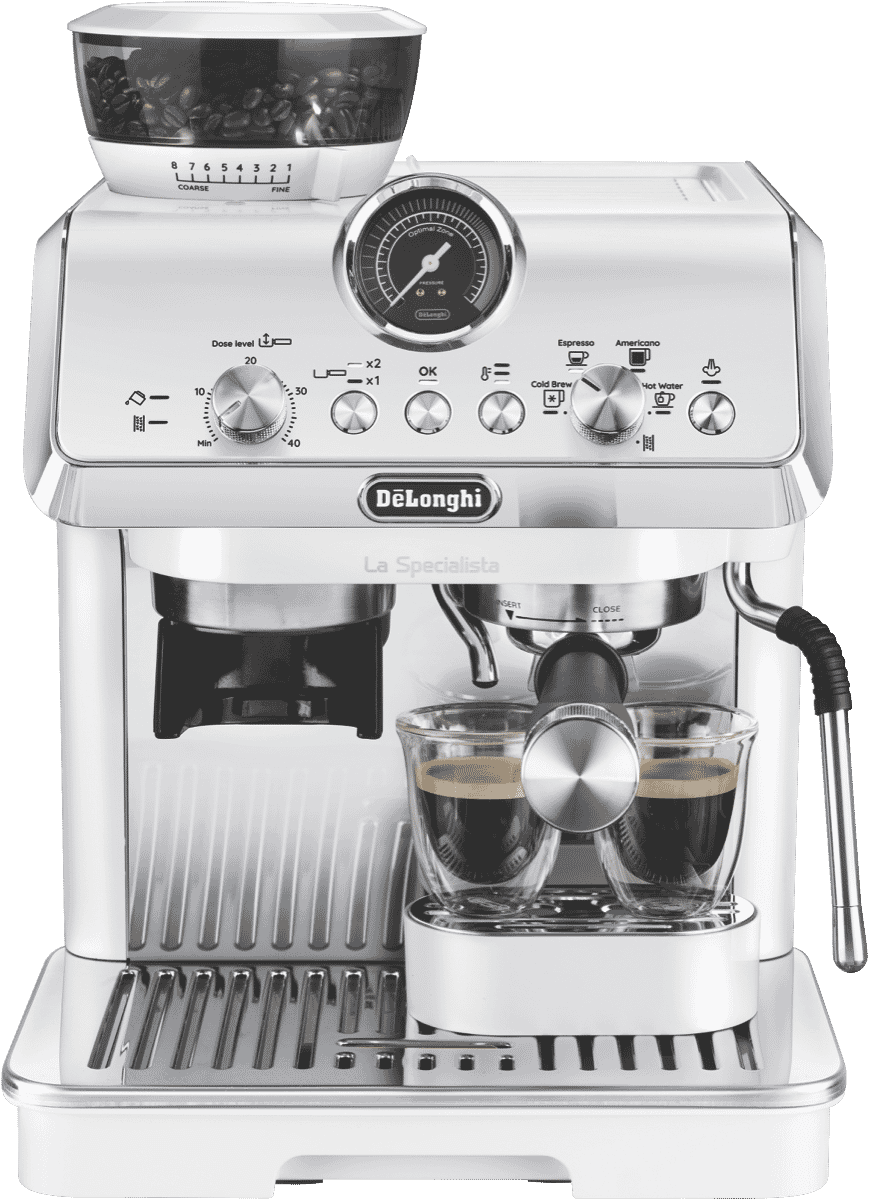 DeLonghi La Specialista Art Evo Manual Coffee Machine White