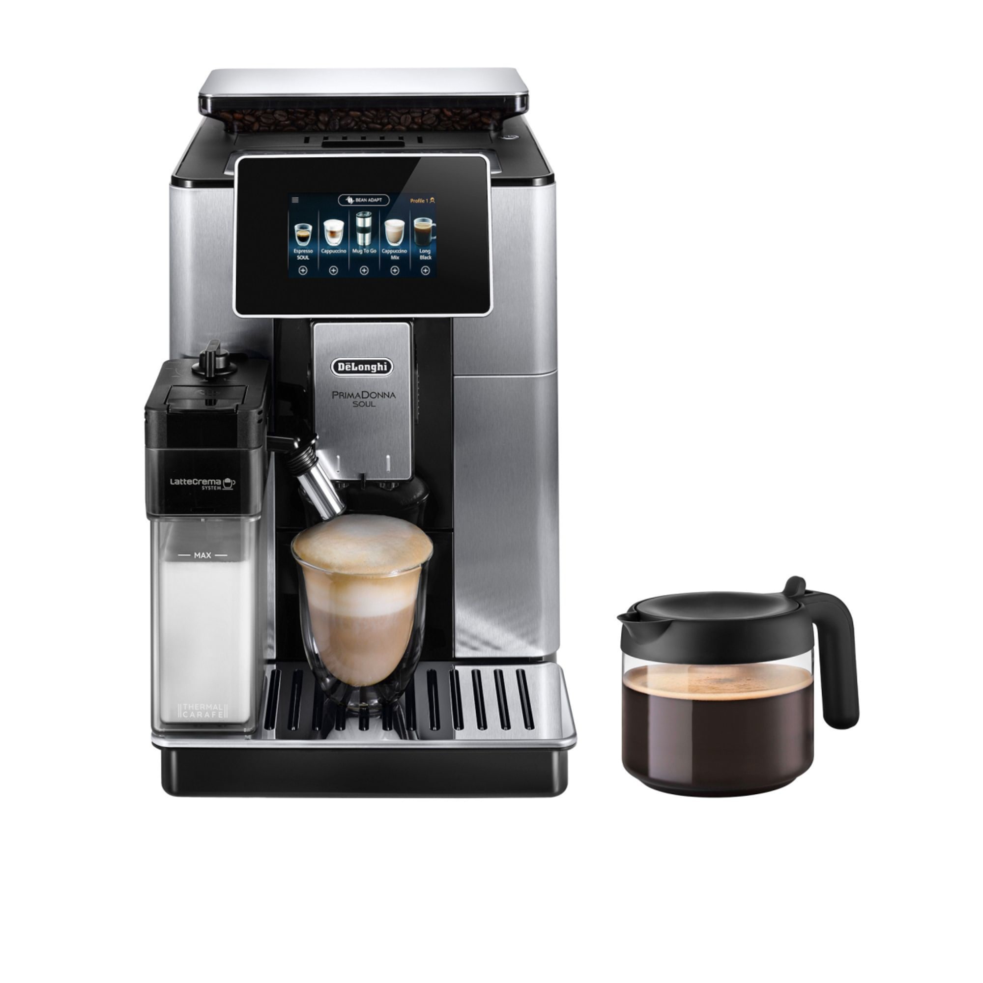 DeLonghi PrimaDonna Soul ECAM61075MB Fully Automatic Coffee Machine Black - Cart slider