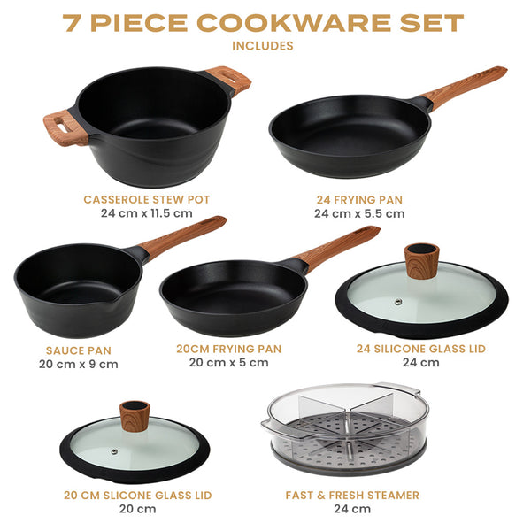 Diamond Earth® Premium Cookware 7pc Set + FREE E-BOOK + Mighty Mix™️ 3-in-1 Blender Set slider