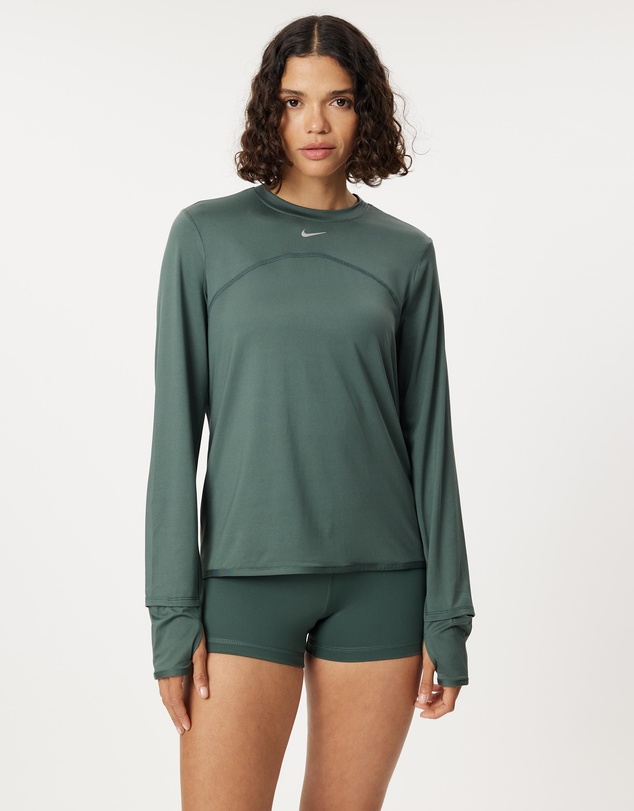 Dri-FIT Swift UV Crew-Neck Running Top - Vintage Green & Reflective Silver