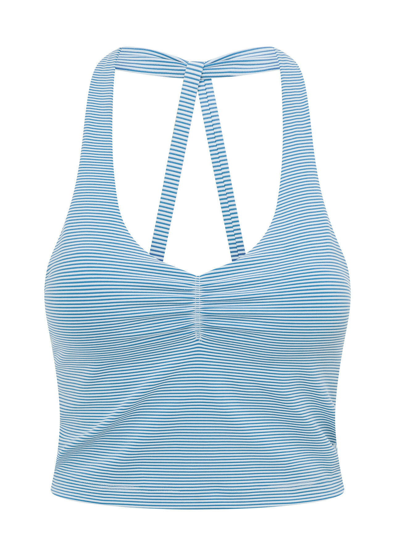 Earn Your Stripes Rib Bra Tank Combo - Cornflower Stripe slider