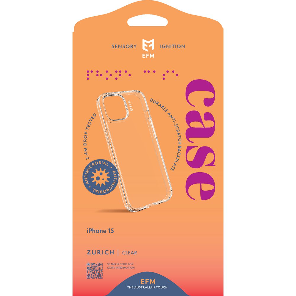 EFM Zurich Case Armour iPhone 15 Clear slider