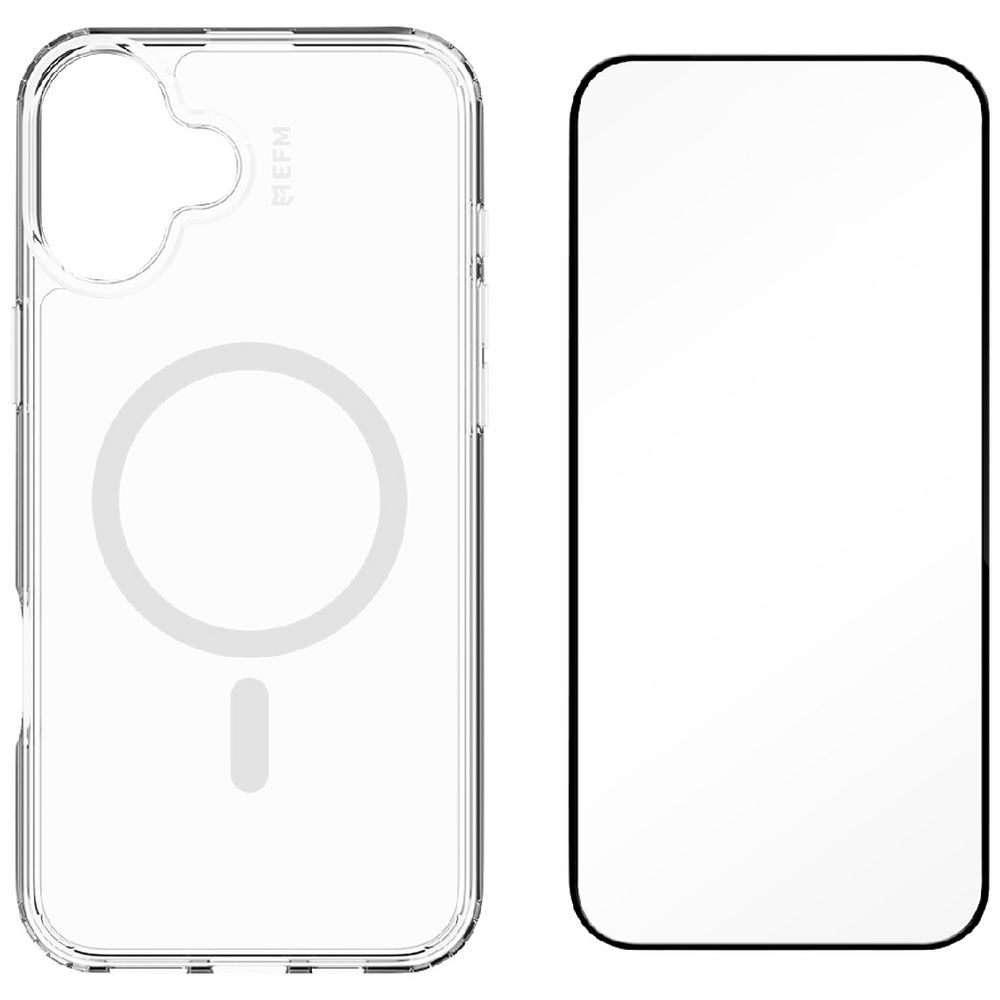 EFM Zurich iPhone 16 Plus Case and Screen Protector Clear slider