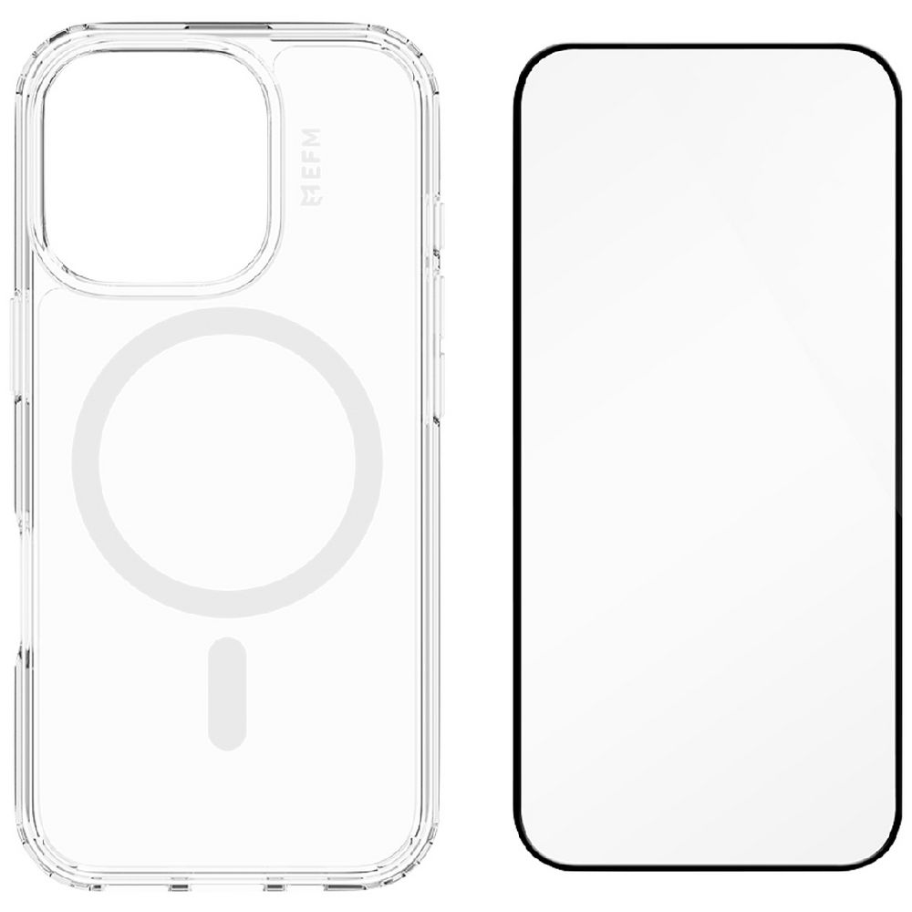 EFM Zurich iPhone 16 Pro Case and Screen Protector Clear slider