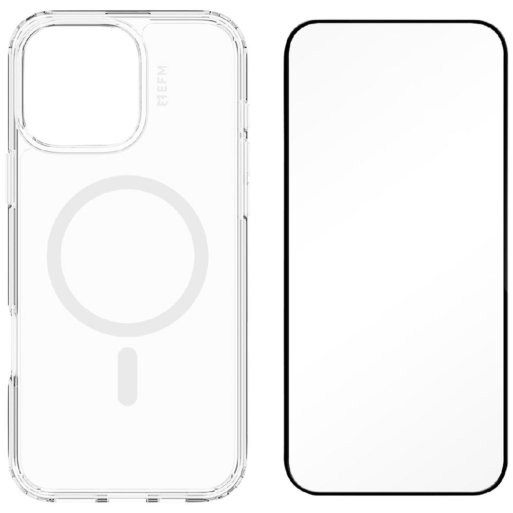 EFM Zurich iPhone 16 Pro Max Case and Screen Protector Clear slider