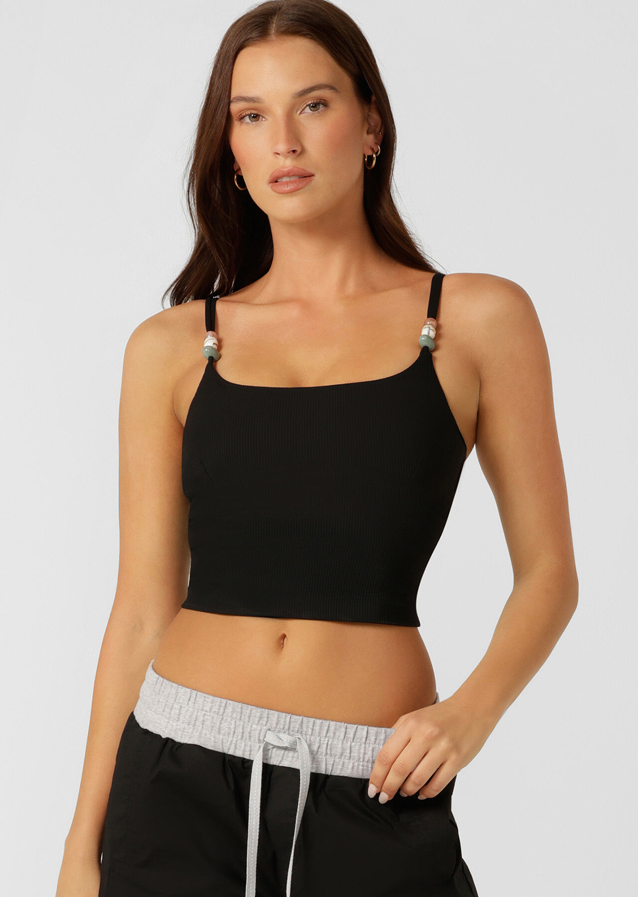 Elemental Rib Tank Bra Combo - Black slider