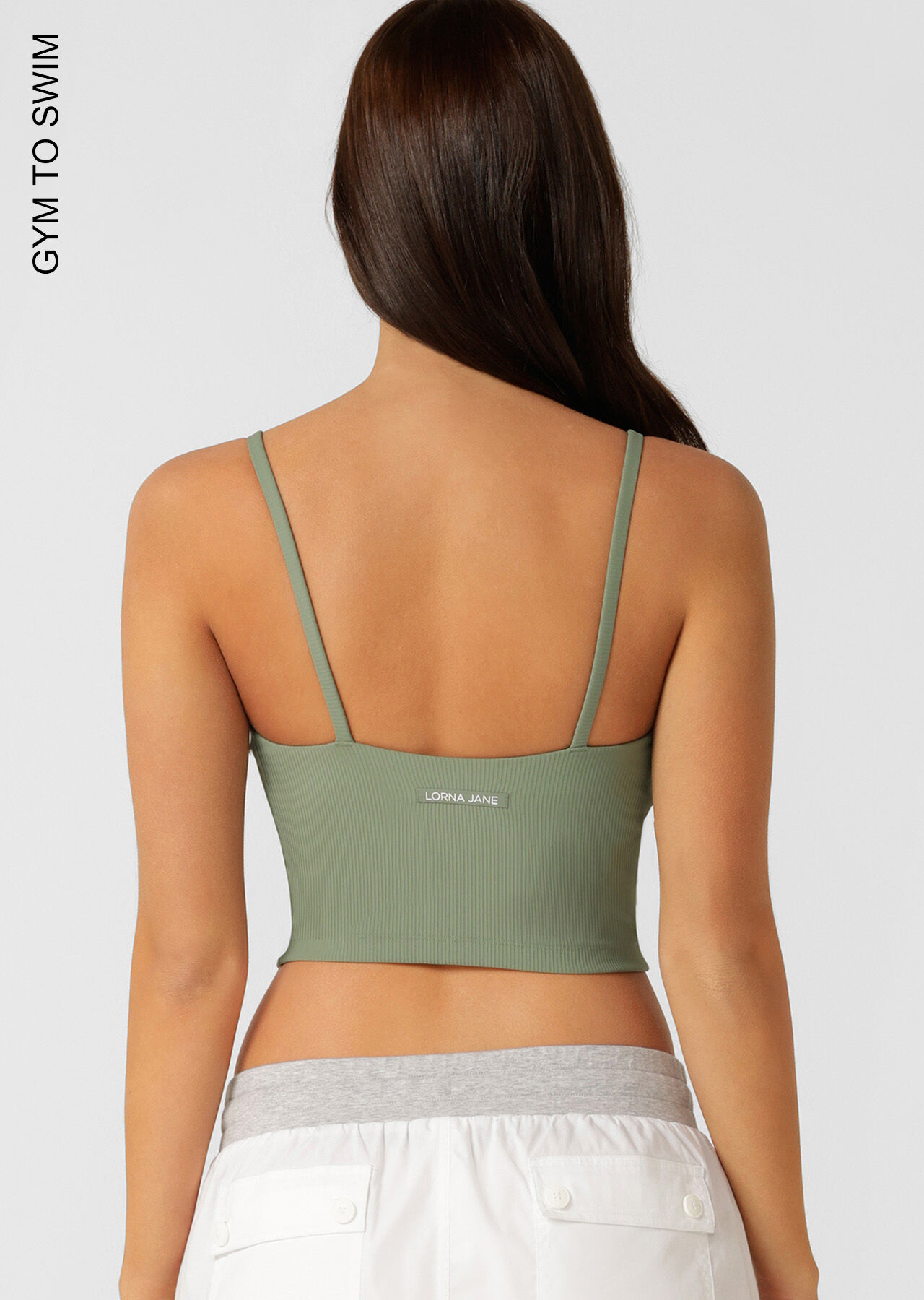 Elemental Rib Tank Bra Combo - Light Khaki slider