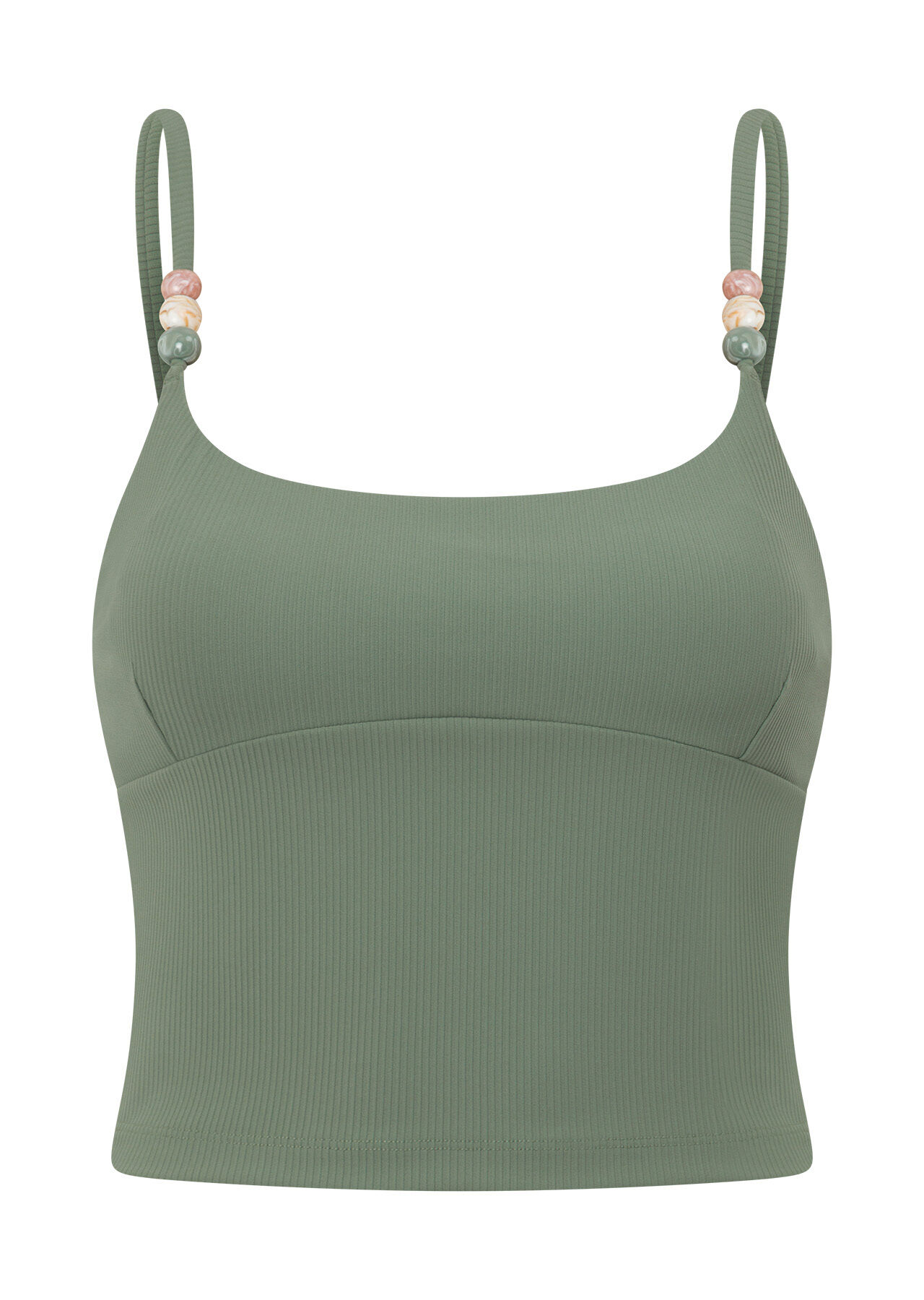 Elemental Rib Tank Bra Combo - Light Khaki slider